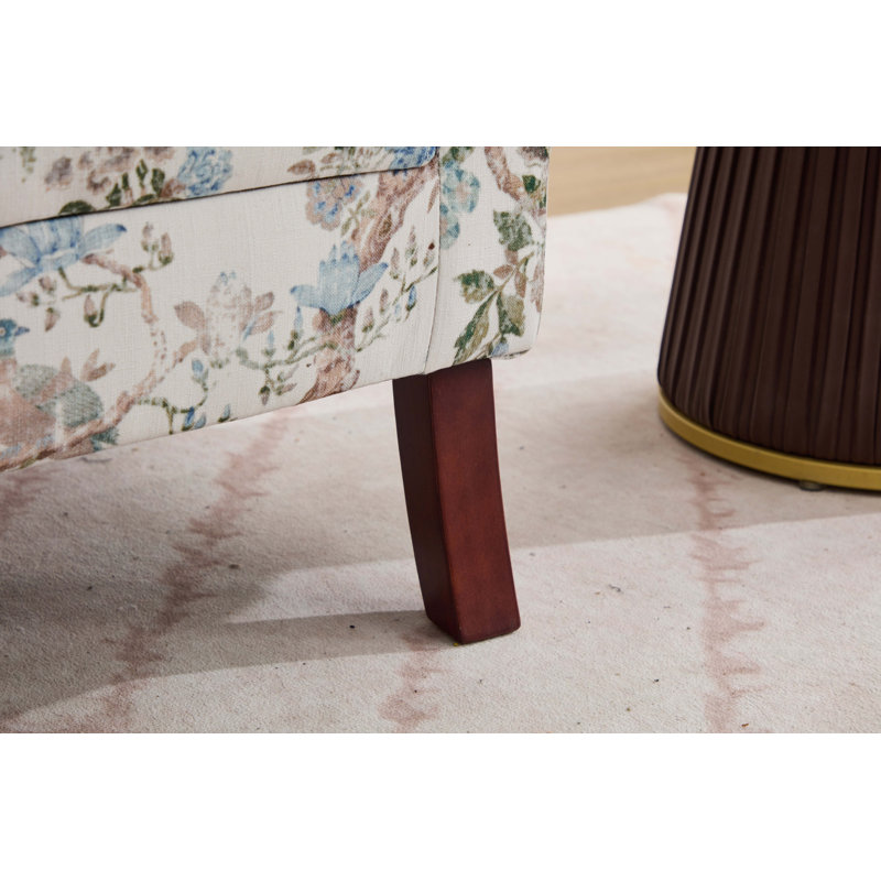 Chaise d'appoint moderne avec pieds en bois rétro