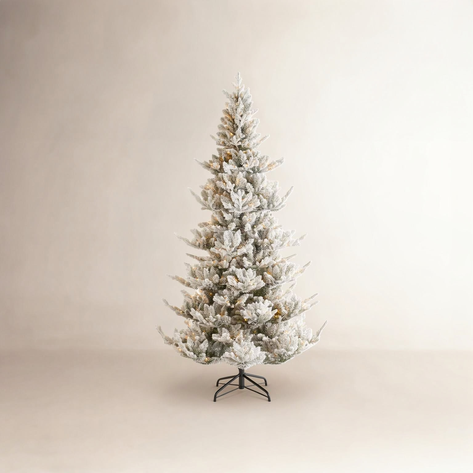 Slim Frosted 9' Pre-Lit Fir Christmas Tree, 7.5'
