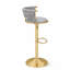 Tabouret tournant en velours-363466215
