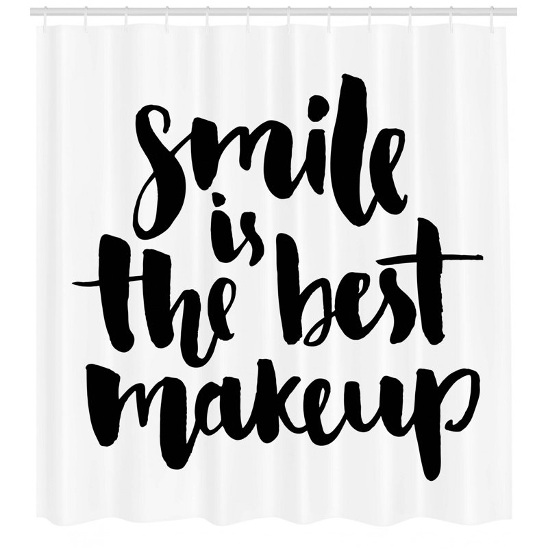  Rideau de douche style de vie Lile Smile Is The Best Makitation, H 84 po x l 69 po