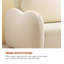 Canapé ajustable en velours crème Tech-545315435