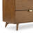 Alice Linea Fluted 6-Drawer Tambour Dresser with Brass Pulls