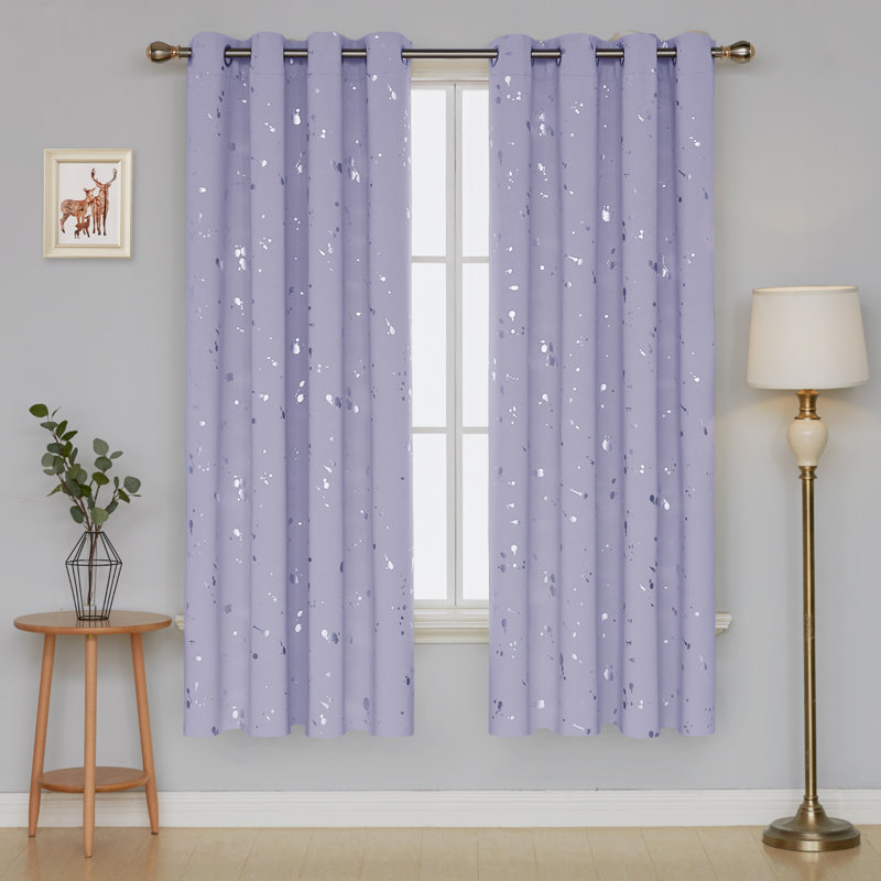 Siskiyou Room Darkening Curtain Pair, 52" W x 108" L, Light Purple