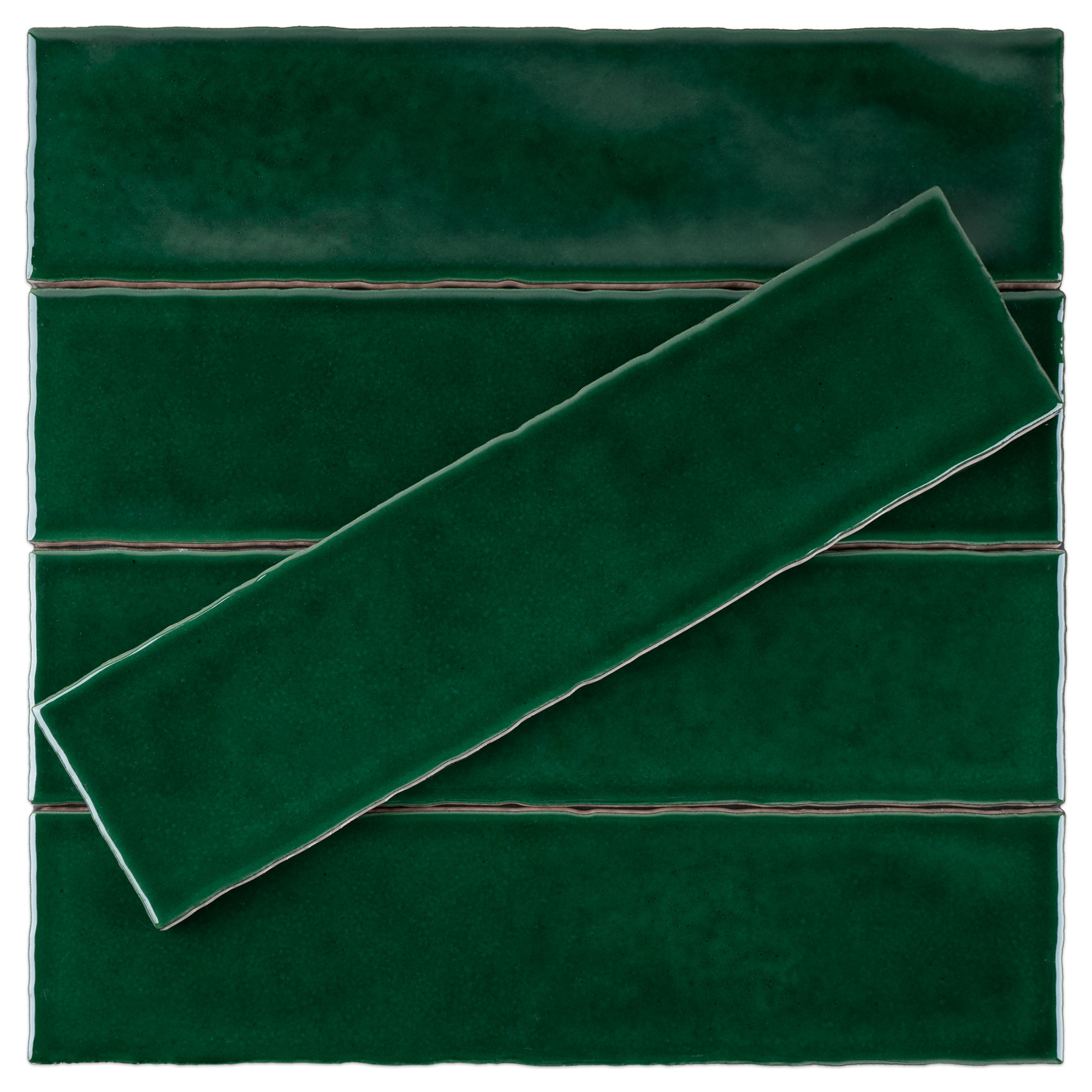 MOLOVO Rustic Victorian Green 2.95 in. x 11.81 in. Polished Ceramic Subway Wall Tile (10.76 Sq. ft./Case), image size:2000x2000