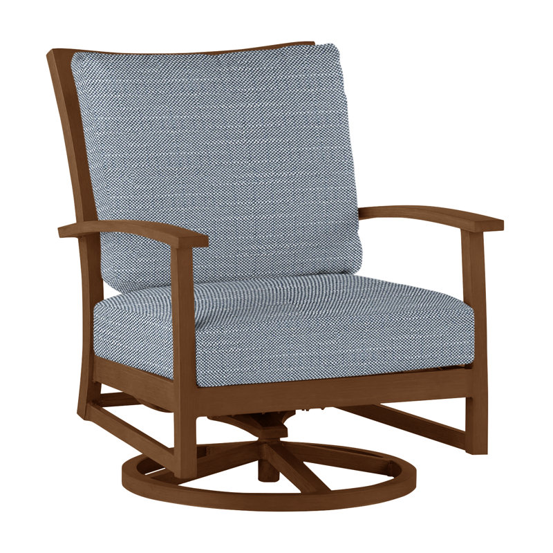 Charleston Patio Lounge Chair with Cushions, Rollo Chambray, No Welt, Oyster