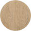 Table de salle à manger ajustable ronde - chêne naturel + blanc antique. Avec plateau en placage, structure en bois de peuplier. 42 po. 58 po de rallonge, 6 sièges. Base stable. Capacité de charge de 300 lb extensible en bois massif chic-935251032-935251037