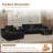 No Assembly Required Compression Packed 3-piece Cloud Modular Upholstered Sectional Sofa With Chaise Lounge Chair-82438245-82421009