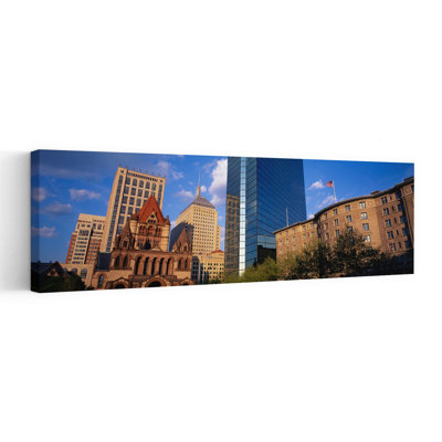 USA Massachusetts Boston Copley Square by Walter Bibikow - Wrapped Canvas Panoramic Print