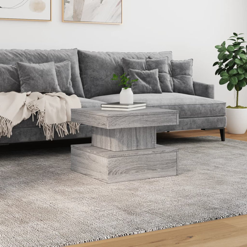 Catrena Block Coffee Table, Grey Sonoma