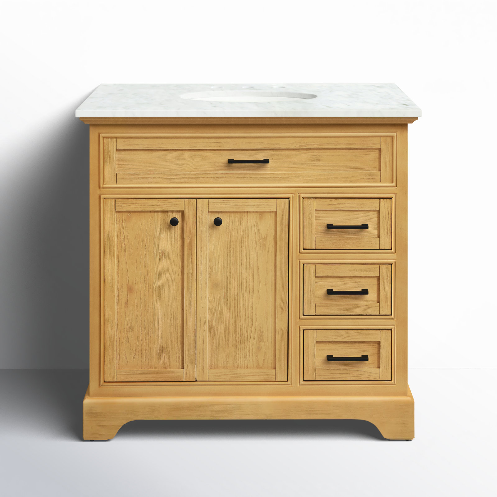 Hermes 36'' Single Bathroom Vanity, Natural Wood