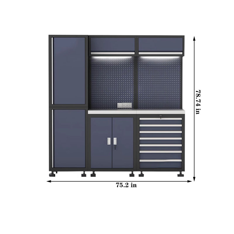 Workshop garage complete storage system set