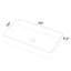 Lavabo de salle de bain rectangulaire en céramique 24 "x 14" blanc avec rebord noir-100998247