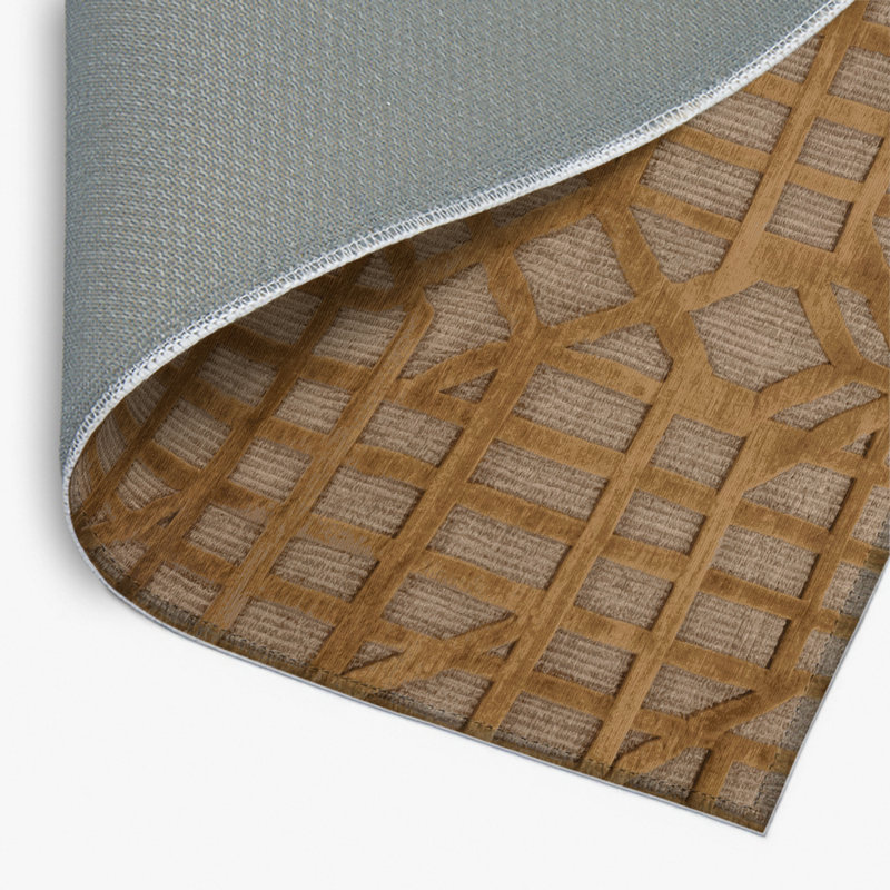Tapis brun intérieur et extérieur Trellis, Rectangulaire 8 pi x 10 pi