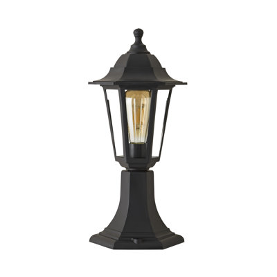 Yuliana Stained Glass Transparent Post Lantern