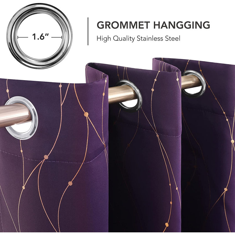 Kellea Room Darkening Curtain Pair, 52" W x 54" L, Dark Forest