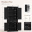 Armoire de cuisine 72 po avec 4 tiroirs, salle à manger - noir-88982971
