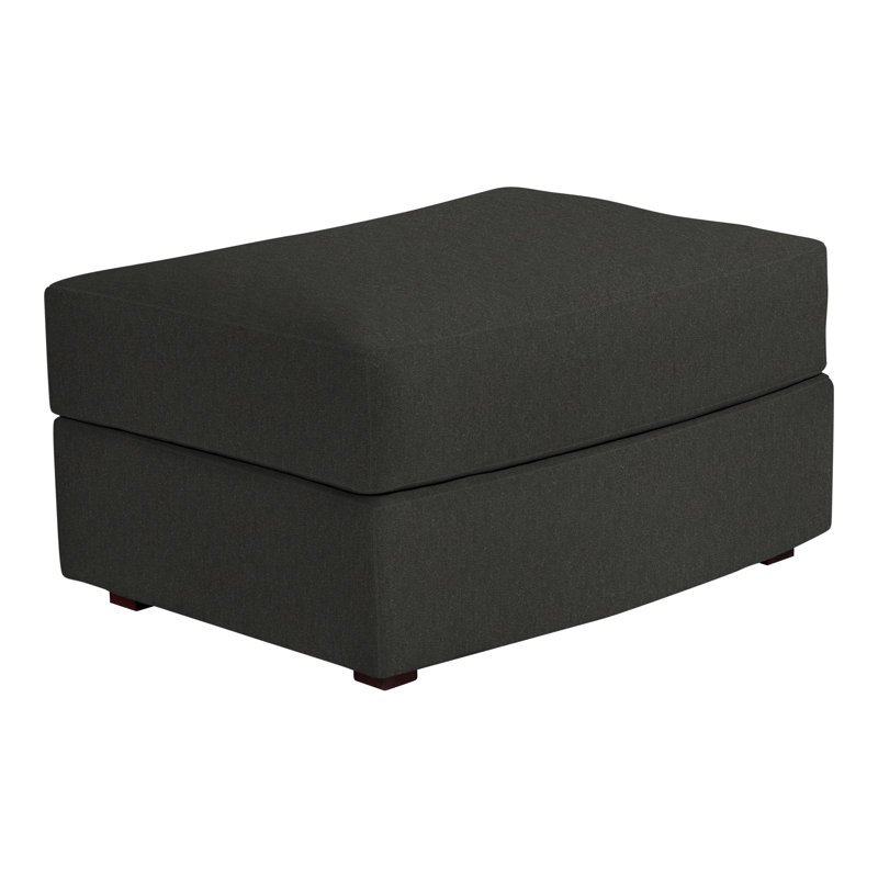 Wynne Ottoman, Perigold Aspen Flannel Charcoal