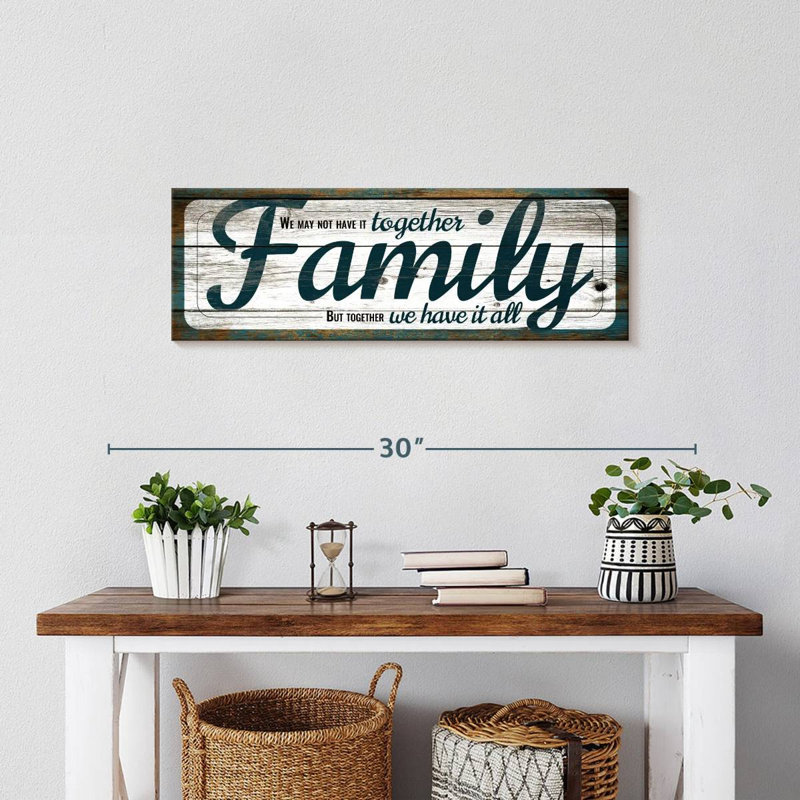 «Together We Have It All», impression sur toile, H 8 po x l 24 po x P 1 po