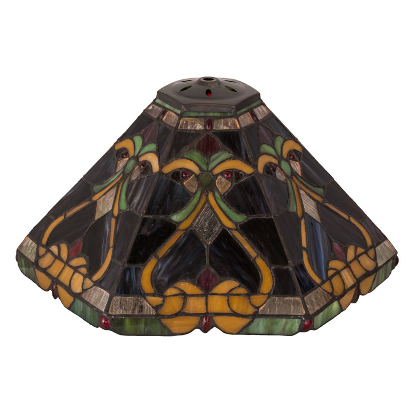 Cone Lamp Shade, Green/Red/Amber/Burgundy