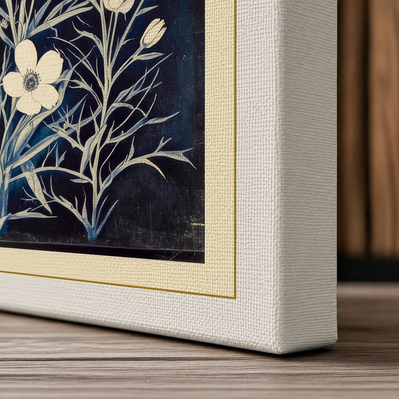 Gilded Botanica Botanical - Wrapped Canvas, 18x12 - 45.7 x 30.5 cm, Cream Border