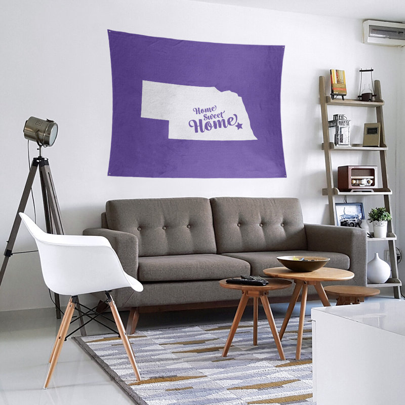Tapisserie Home Sweet Lincoln, H 27,5 po x l 37,5 po, Mauve