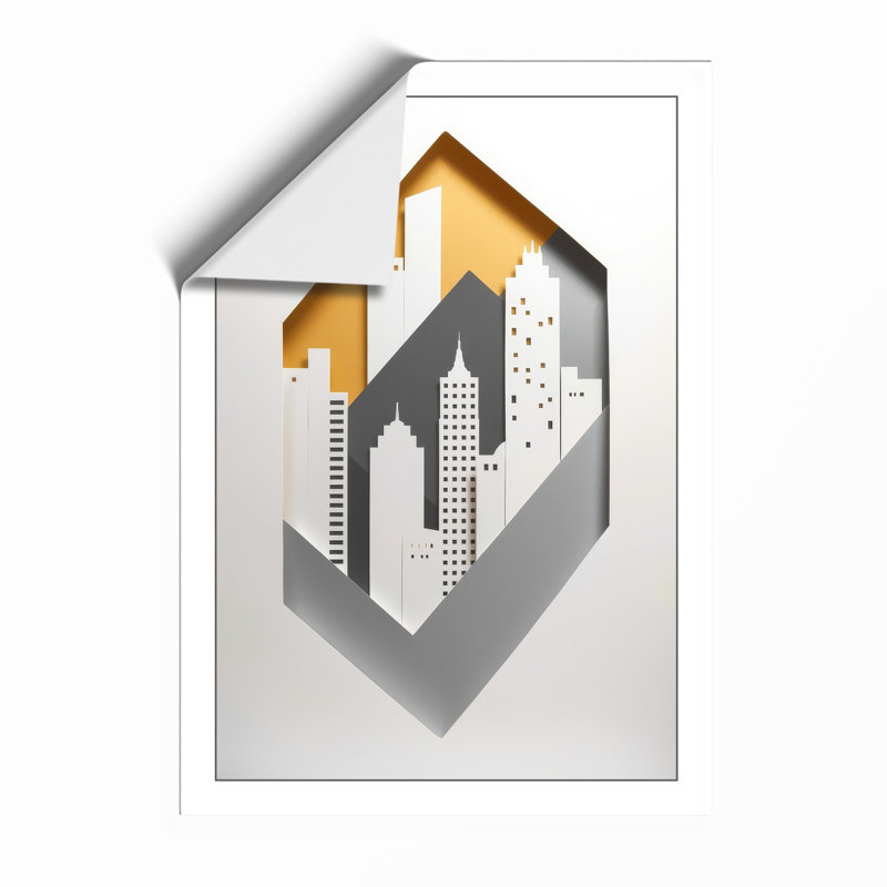 City Within Home Modern - Print, Unframed, A1 - 84.1 x 59.4 cm