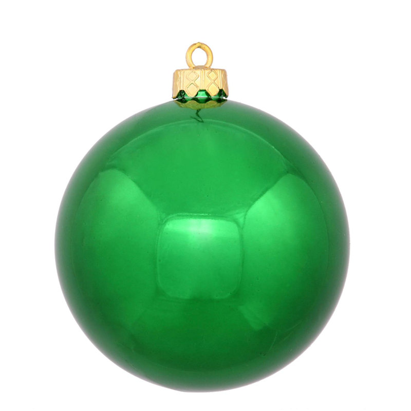 Boules de Noël Bubblegum incassables à 4 finitions, H 4 po x l 4 po x P 4 po, Vert brillant