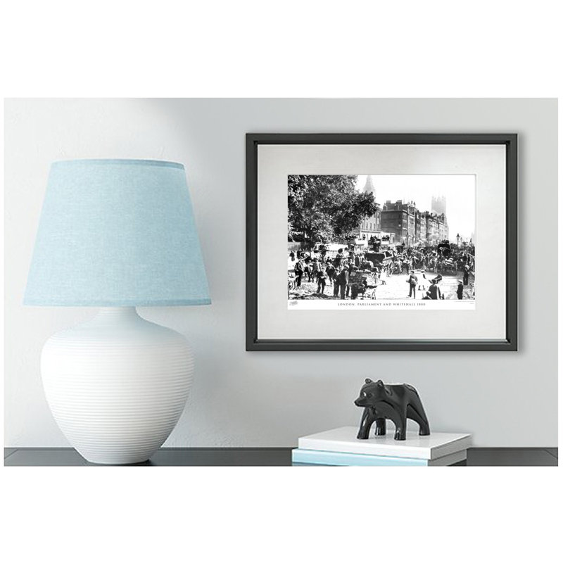 London, Parliament And Whitehall 1880 by Francis Frith - Single Picture Frame Print, 45cm H x 60cm W x 2.3cm D