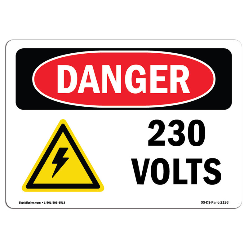 Plaque en aluminium 230 Volts 12 x 18, H 12 po x l 18 po x P 0,1 po