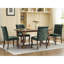Lot de 2 chaises de salle à manger rembourrées en chenille olive, revêtement en similicuir haut de gamme, design ergonomique, forme incurvée, idéales comme chaise d'appoint pour un bureau ou une chambre, assise confortable en mousse à mémoire de forme, rivets classiques