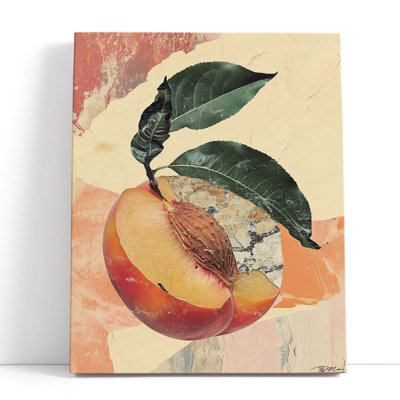 Collage Peach - Canvas Print Wall Art
