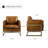 Top Grain Genuine Leather Accent Arm Chair-165495237
