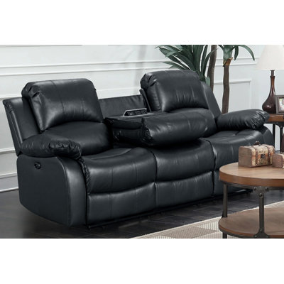 Lowell Faux Leather Reclining Loveseat
