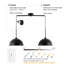 Luminaire suspendu de 41 po de style industriel noir avec double suspension réglable et finition mate pour la salle à manger, la cuisine et le salon