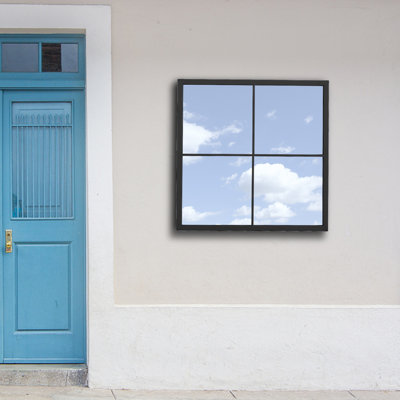 Hailei Window Pane Framed Wall Mounted Accent Mirror