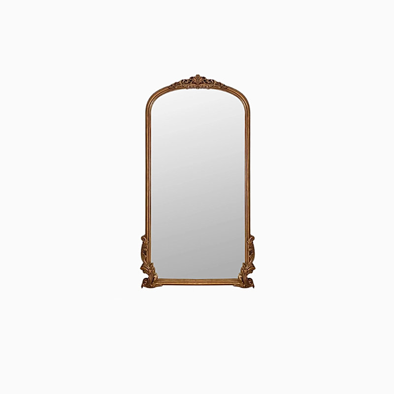 31.5"European-style full-length mirror with carved decoration and floor-standing type, 78.74" x 31.5"