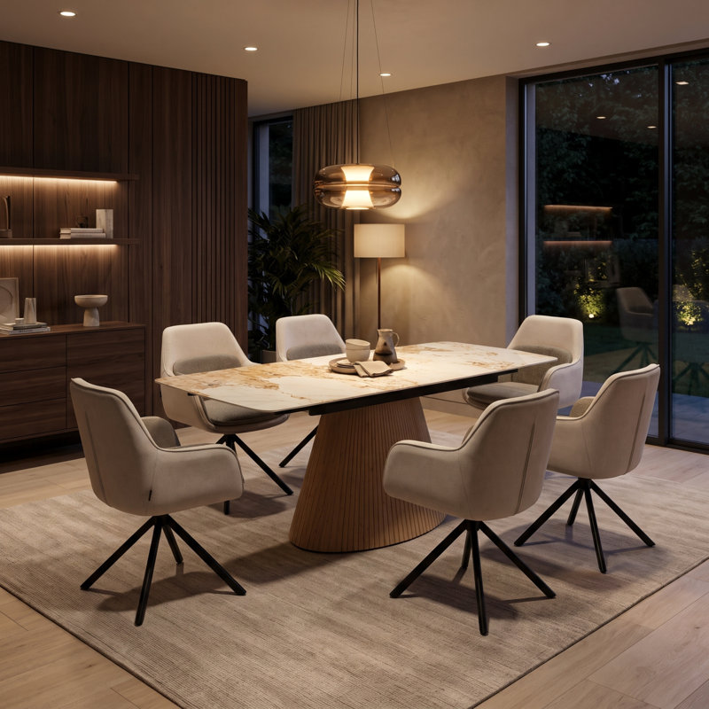 6 -Person Stone Dining Set