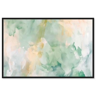«Double Green I», art abstrait moderne par Art Remedy