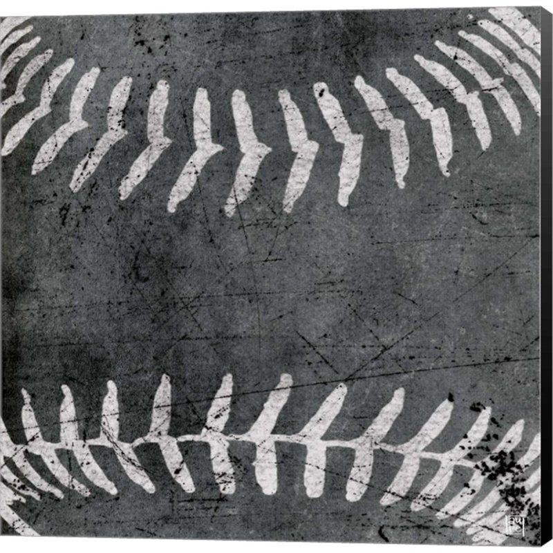 Baseball par Aubree Perrenoud - impression sur toile tendue, H 24 po x l 24 po x P 1,5 po