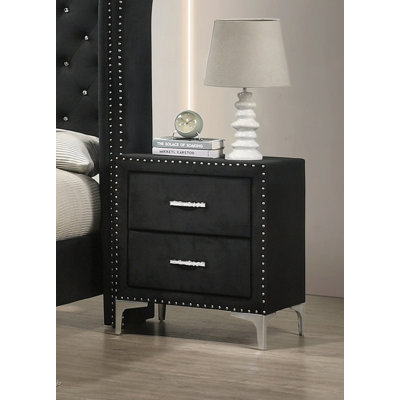 Table de chevet, table de chevet à deux tiroirs 1pc
