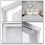 Miroir de salle de bain surdimensionné de 72 po x 32 po à DEL avec 3 modes de couleur, cadre en aluminium et conception éclairée pleine longueur pour les intérieurs modernes