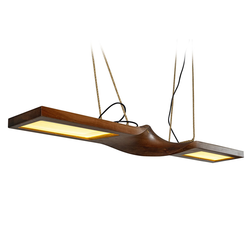 Lustre carré en bois Kriner