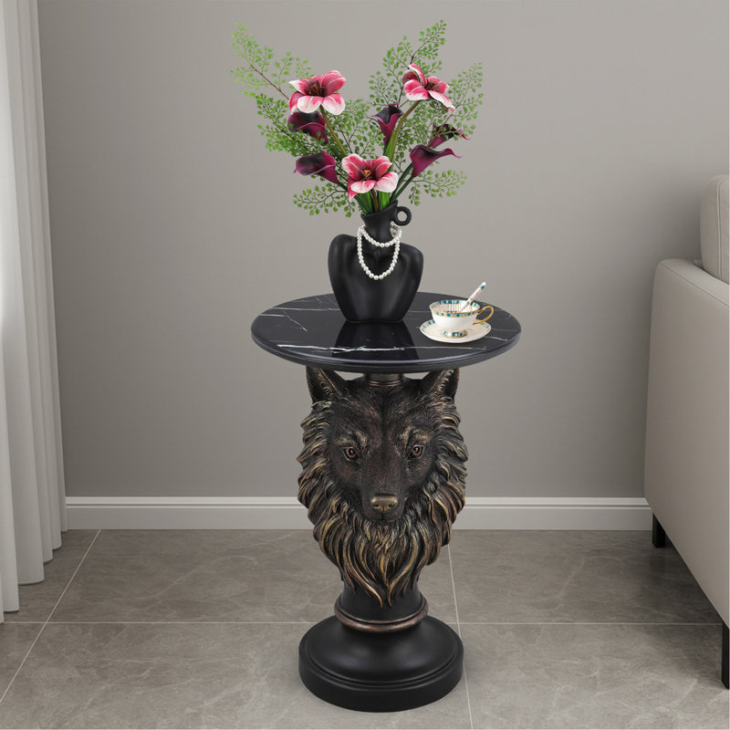 Table d'appoint tête de loup