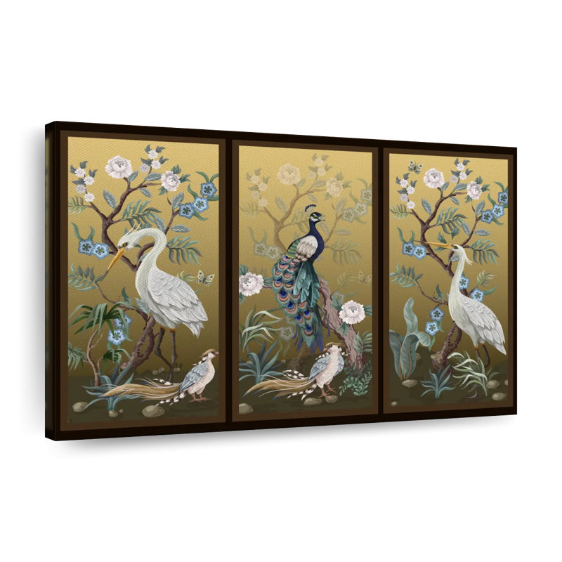 Elegant Birds Canvas Print, 34" H x 51" W x 1.25" D