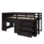 Lit mezzanine simple avec armoire pratique et tablette pour les chambres d'amis-829514079
