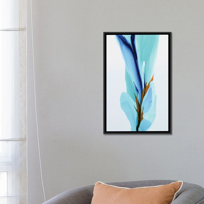 Carte d’appel de printemps, peinture sur toile tendue, H 26 po x l 18 po x P 1,5 po, Toile avec cadre noir, Pas de tapis