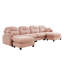 Canapé modulaire Braegger avec tissu chenille et dossier capitonné-128718060-117093342