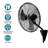 20" Wall Mount Fan 7000 CFM High Velocity Wall Industrial Fan 120° Oscillating Fans 3-Speed for Household, Commercial Use - ETL Listed, Black