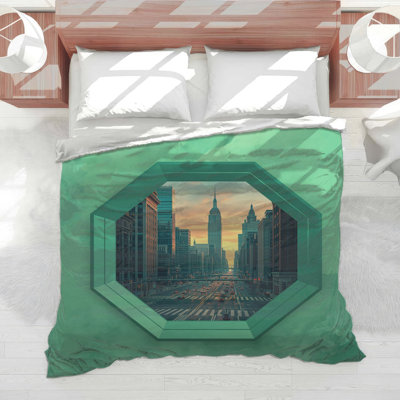 Édredon Cityscape Through Octagon