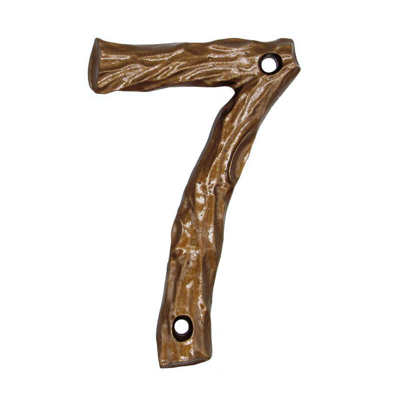 Numéro de maison de 4 po, 7, Bronze luxueux